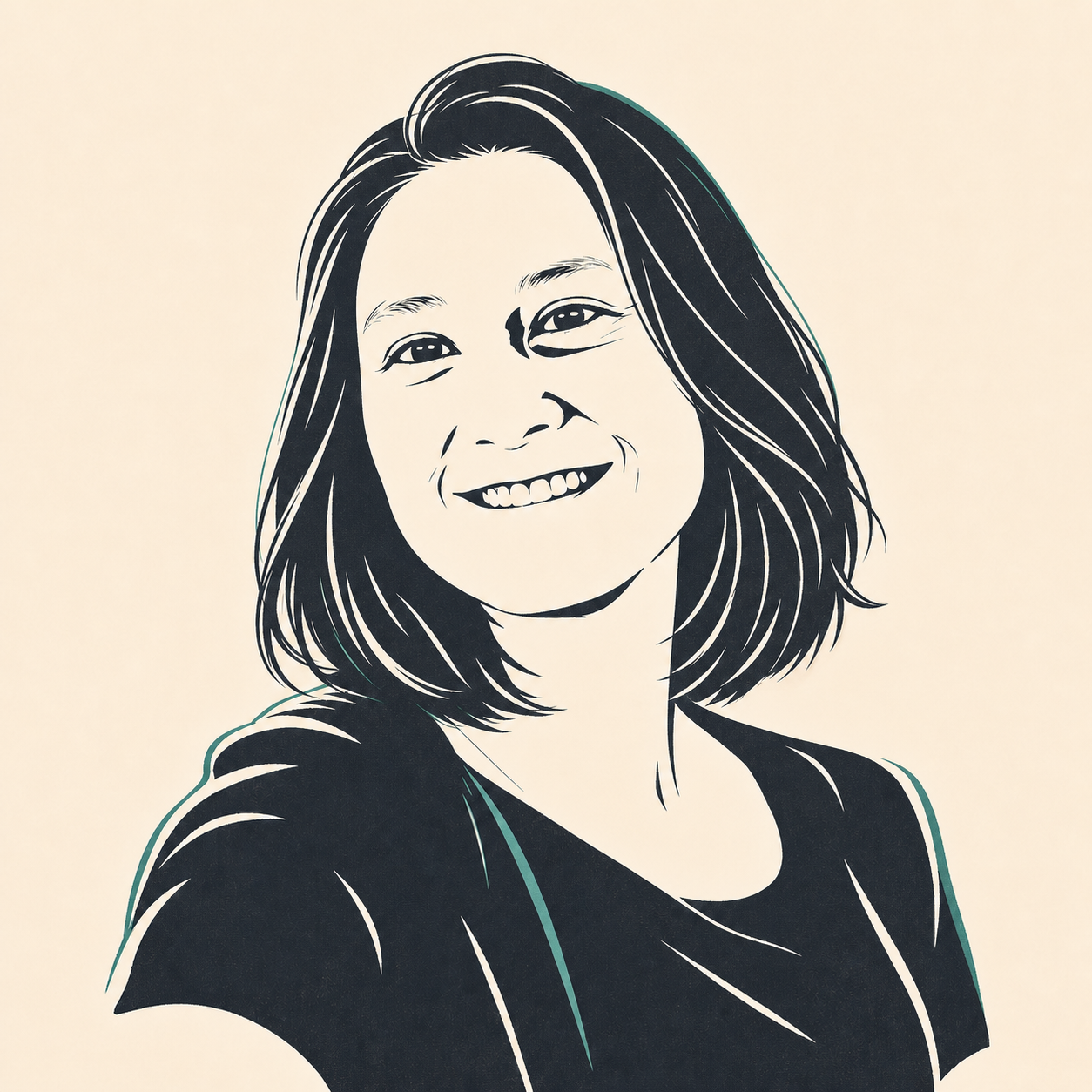 Stylized silhouette portrait of Jillian Magsaysay
